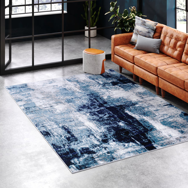 Gray And Aqua Area Rug | Wayfair